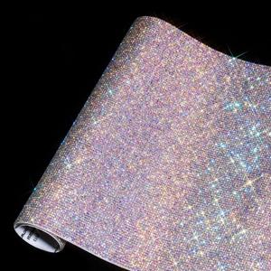 Bling Crystal AB Rhinestone Sheets Self Adhesive, 9.4x15.8 Inch Glitter Rhinestone Stickers Gems, Crystal Diamond Sticker for Car Craft DIY Decoration