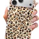 Magnetic for iPhone 17 Pro Case Cute Leopard Shockproof Cover-Light Brown