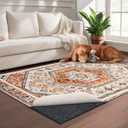 100% Waterproof Rug pad, 8x10 ft Area Rug Non-Slip Rug Pads, 1/4" Thick Carpet Pads for All Floors and finishes, Felt pad for Hardwood Floors, Keep Carpets in Place Soft and Secure