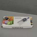 Multi Handheld Mandoline Slicer - Adjustable Stainless Steel Blade, Comfort Grip, Safety Features, Easy to Clean, Ideal for Speedy Slicing of Fruits and Vegetables (Gray)