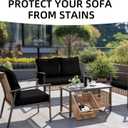 Outdoor Cushion Covers Set,10 PCS Patio Furniture Couch Seat Slipcovers, Replacement for Sofa Sectional Chair(CoverOnly)