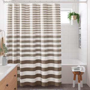 Madison Park Shower Curtain Spa Waffle Weave Shower Curtain for Bathroom 3M Scotchgard Moisture Management, Spa Quality Modern Shower Curtains for Bathroom, Standard 72x72 Taupe Ombre
