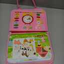 Gojmzo Busy Board Montessori Toys for Toddler Girl Birthday Gifts, Busy Book Sensory Toys for Toddlers, Learning Educational Toddler Travel Activities Pink/P8