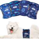 Male Dogs Diapers Belly Bands(4Pack), Washable Reusable Male Boy Doggy Wraps Panties for Doggie Puppy Pooping Potty Training Incontinence Marking Medium