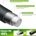 Relxitl Garden Hose 100ft, Flexible Water Hose with 10 Function Hose Nozzle, Lightweight, Tangle Free, Rust Proof for Yard, Watering(Black)