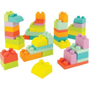Infantino Super Soft 1st Building Blocks Jumbo Playset  Soft Blocks for Babies and Toddlers, Perfect for Stacking, Squishing, and Imaginative Play, 43-Piece Set