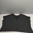 Falechay Summer Tops For Women 2025 Womens Tops Dolman Flowy Oversized Top Loose Fit Dressy Casual Open Back Split Hem Babydoll Sweaters Women's Boat Neck Side Slit Boutique Holiday Clothes, Black, S