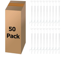 41 Inches Pig Tail Electric Fence Post, 50 Pack Stainless Steel Step in Fence Post, Electric Fencing Post for Garden and Livestock, White