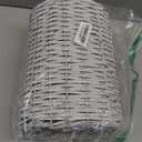 Coloch Set of 2 Wall Hanging Wicker Basket, Farmhouse Garden Hanging Planter Decorative Front Door Hanger Woven Rattan Flower Basket for Wall, Door, Living Room, Patio, 2 Sizes