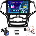 [4+64G] Upgrade Radio for Jeep Grand Cherokee 2014-2020: 10 inch IPS Touchscreen Android Radio - Wireless Carplay and Android Auto, Custom Homepage, DSP/EQ, 5G/WiFi, SWC + Rearview Camera + Canbus