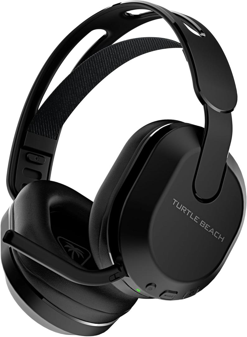 Turtle Beach Stealth 500 - Auriculares inalmbricos amplificados para juegos para PC, PS5, PS4 y mvil, batera de 40 horas, Bluetooth, cojines de espuma viscoelstica, micrfono abatible para (Negro -)