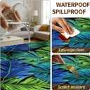 Rectangle Fitted Table Cover Waterproof Stain-Resistant Wipeable Polyester Tablecloths with Elastic Edge Design Fits 8 Foot Tables for Indoor, Picnic, Camping, Outdoor, 96" x 30"