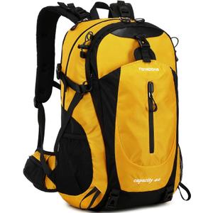 40L Waterproof Lightweight Hiking,Camping,Travel Backpack for Men Women (Yellow)