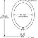28 pcs 1.5-Inch Inner Diameter Metal Curtain Rings with Eyelets, Fits Up to 1 1/4-Inch Rod (Set of 28, Pewter)