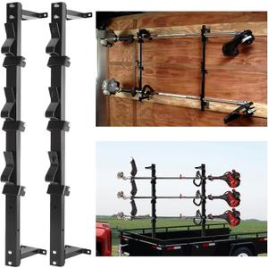 Trimmer Rack, 3 Place Heavy Duty Weedeater Rack for Walls, Enclosed Trailers and Open Trailers with Locks, Black Steel
