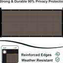 SUNLAX Privacy Fence Screen 6x30FT Heavy Duty Mesh Fence Net Cover with Grommets for Patio Porch Pool Backyard Outdoor Chain Link Fence, Brown