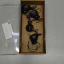 OwnMy Set of 4 Black Tablecloth Weights Clip on, Heavy Duty Pendant Tablecloth Weights Kit with Cast Iron Antique Birds, Flag Weights Clips for Outdoor Garden Party Picnic Tablecloths