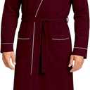 NY Threads Men's Robe Cotton Blend Knit Bathrobe, Size L