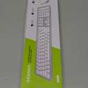 Wireless Keyboard and Mouse Combo - Full Size Slim Thin Wireless Keyboard Mouse with Numeric Keypad 2.4G Stable Connection Adjustable DPI (White & Silver)