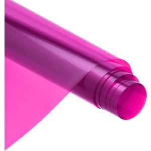 MECCANIXITY Window Film, Glass Sun Blocking, Heat Control Self Adhesive Pink Window Tint, 6.6x1.64ft for Home Office