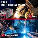 AWT MIG Welder 140Amp, Flux Core MIG Welder/Stick 2 in 1 Welding Machine, Welder Machine 110V With Synergy IGBT Inverter, Portable Gasless Welder Equipment, Small