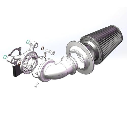 Big Sucker cone Air filter intake for harley air Cleaner Sportster Softail fatboy heritage dyna touring street road king Glide (Nake - Chromed, Type C : Touring 08-16, Softail 16-17)