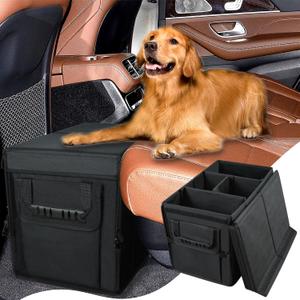 Car Seat Extender for Dogs, Backseat Extender for Large Dog up to 180 LBS, Foldable Back or Front Seat Extender for Most Cars Car Organizer Gap Filler