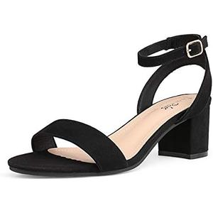 DREAM PAIRS Women's Open Toe Ankle Strap Low Block Chunky Heels Sandals Party Dress Pumps Shoes, Size 9