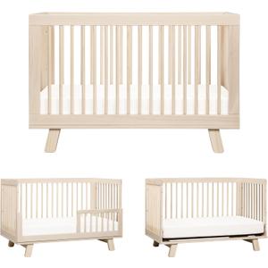 Babyletto Hudson 3-in-1 Convertible Baby Crib - GREENGUARD Gold Certified - Convertible Crib to Toddler Bed and Daybed - Baby Bed with 4 Adjustable Heights - Wooden Crib - Washed Natural