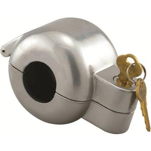 Prime-Line S 4180 Door Knob Lock-Out Device  Prevents Turning of Door Knob and Access to Keyhole, Can be Used for Home Rentals, Evictions, Job Sites & More  Keyed Alike, Diecast, Gray (Single Pack)