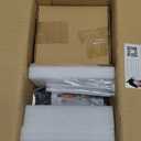 Bathroom Lighting Fixtures Over Mirror Brushed Nickel, Anti-Rust 2-Light Bathroom Vanity Lights, Modern 18Inches Wall Sconces E26 Base, Milky White Glass Shades, Bulbs Not Included