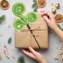 WangLaap 6 Pcs Green Christmas Tree Toppers 17inch Green Furry Stems, Furry Christmas Picks for Xmas Tree Decoration