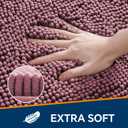 Dusty Rose Bathroom Rugs 24"x36" - Plush Chenille Non-Slip Bath Mat - Absorbent, Washable, Soft and Thick Decor for Shower, Sink, Tub, Home Accessories