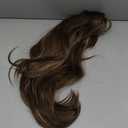 HAIRCUBE Long Layered Synthetic Hair Wigs for Women with Bang(Brown with Highlights)