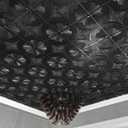 Art3d Drop Ceiling Tiles 24x24 in Black (12-Pack, 48 Sq.ft), 3D Wainscoting Panels Glue Up 2x2