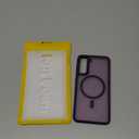Rayboen for Samsung Galaxy S21 Case, Compatible with Magsafe, Translucent Frosted Silky Durable Shockproof Magnetic Phone Cover for Samsung S21 5G with Anti-Scratch Hard PC Back, Matte Purple