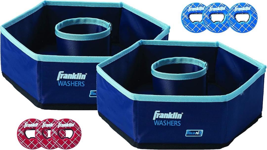 Franklin Sports Washer Toss Game Set - Outdoor Washers Set with Targets + Washers - Perfect for Lawn, Beach + More - Classic Outside + Tailgate Game