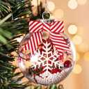 30 Pcs 3 Inches Mini Twist Tie Red Striped Printed Grosgrain Ribbon Bow Smal Bows for Applique Embellishment Crafts Sewing Scrapbook Baby Shower Wedding Christmas Girls Dress Hair