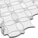 SUNWINGS 10-Sheet Coin Peel and Stick Waterjet Backsplash Self Adhesive Tiles White Marble Wall Panels Stick on Backsplash for Kitchen, Bathroom, Fireplace
