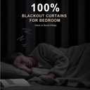 INOVADAY 100% Blackout Curtains 102 Inches Length 2 Panels Set, Back Tab/Rod Pocket Linen Black Out Curtains for Bedroom, Thermal Insulated Window Drapes - Beige, W50 X L102