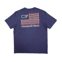 vineyard vines Men's Rope Flag Short-Sleeve Tee (L, Navy)