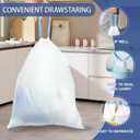 150 Count 6 Gallon Trash Bags Drawstring - 1.1 Mil Heavy Duty Medium Garbage Bags,22.5 Liter Strong Plastic Can Liners Unscented,Thick Waste Basket Bags for Bathroom Office Kitchen
