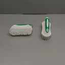 Amazer Scrub Brush for Cleaning Comfort Grip Shower Scrubber Stiff Bristles with Handle Heavy Duty Cleaner Brush for Tub Sink Carpet Floor - Pack of 2 (Green+Green)