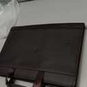 Geslun Genuine Leather Padfolio for Legal Size (8.5 x 14”) Pad, Clipboard Portfolio with Handle, 15” Laptop Holder, Zippered Organizer Contractor Folder with Pen Loops for Women Men, Dark Brown