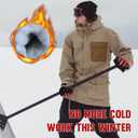 Waterproof Winter Work Gloves Men,Cold Weather Insulated Work Gloves Thermal Liner Superior Grip Latex Coating Warm for Outdoor x-Large (Red)