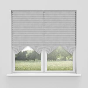 Foiresoft No Tools Pleated Fabric Shades, Temporary Window Blinds, No Drilling Self Adhesive Blinds, Easy to Cut and Install, Trim at Home, Cordless Blackout White, 35in X 70in, 1Pack