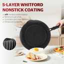 Sunhouse 10 Inch Non-Stick Deep Frying Pan with Double Pour Spouts
