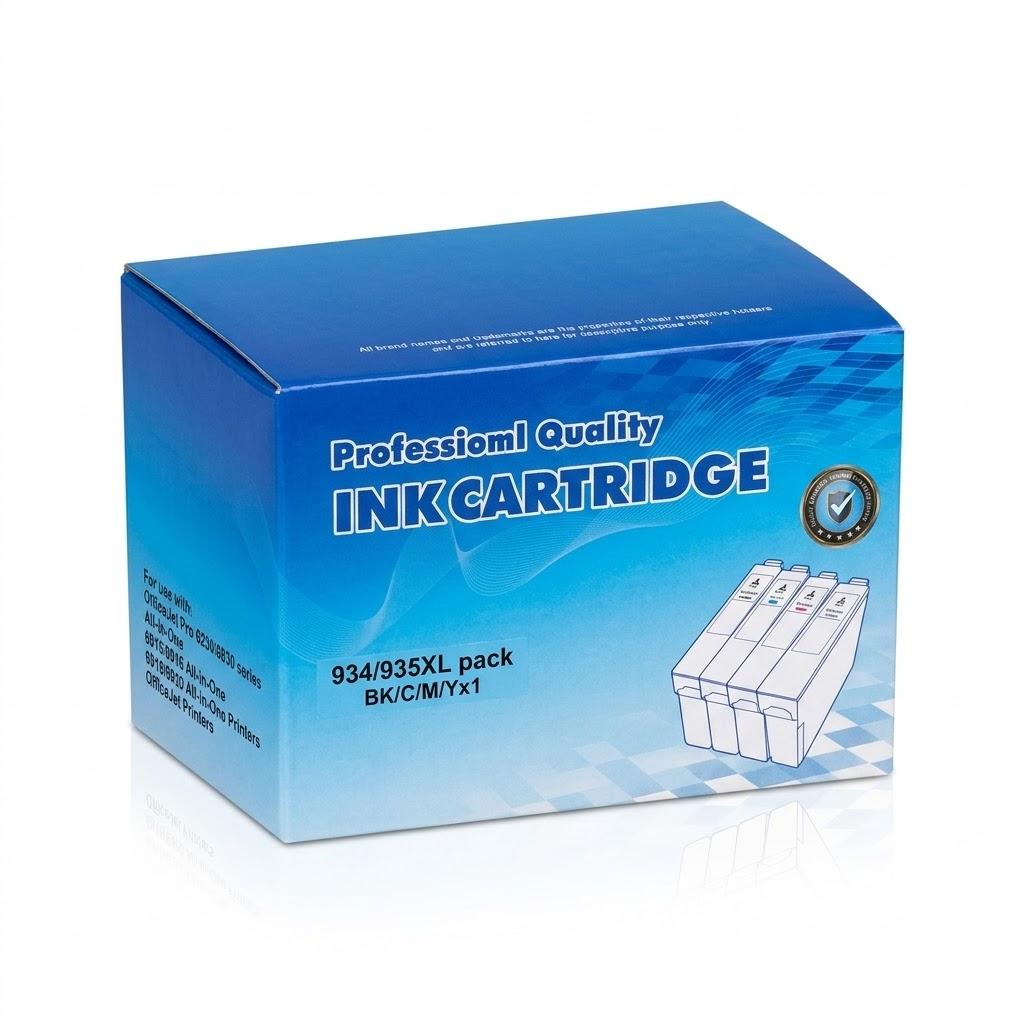 934XL/935XL High Yield Ink Cartridge Replacement for Combo Pack HP 934XL 935XL to Use with HP OfficeJet Pro 6230 6830 6835 6836 OfficeJet 6220 6800 6812 6815 6820 (4 Pack, Black Cyan Magenta Yellow)