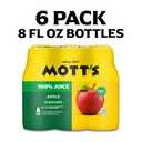 Mott's 100% Original Apple Juice, 8 fl oz bottles, 6 pack, EXP: 03/04/27