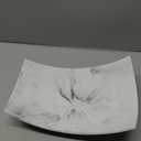 Creative Scents White Marble Look Coffee Table Decor for Living/Dining Room, Modern White Catch-All Key Dish Decor for Entryway, Decorative Bowl for Home Dcor - Fruit Bowl for Kitchen Counter